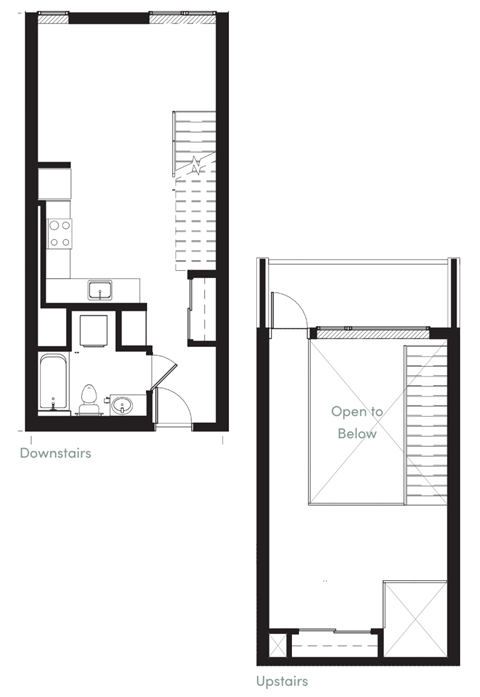 a floor plan and a blueprint of a small house